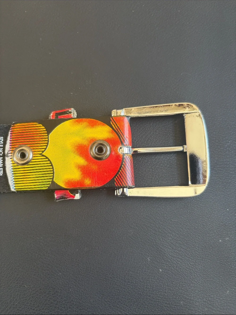 Billabong Flame Logo Graphic Belt Black Red Orange Y2K Skate Surf